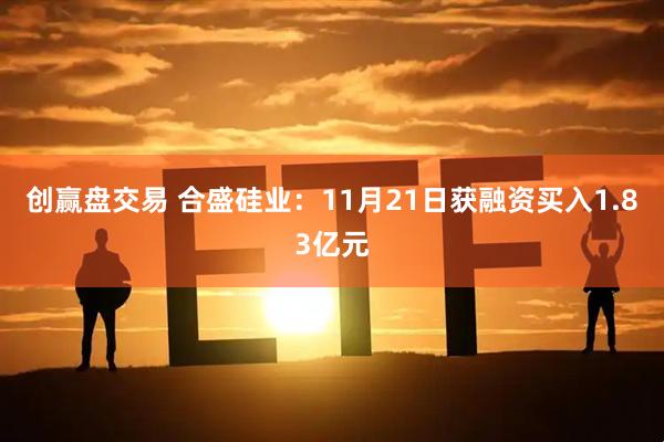 创赢盘交易 合盛硅业：11月21日获融资买入1.83亿元